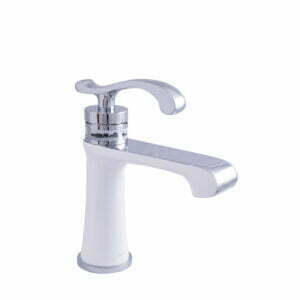FH-0114 krom-beyaz lavabo bataryası