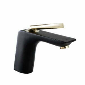 FK-1615 siyah-altın lavabo bataryası