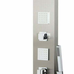 440590 corner duş paneli mat çelik