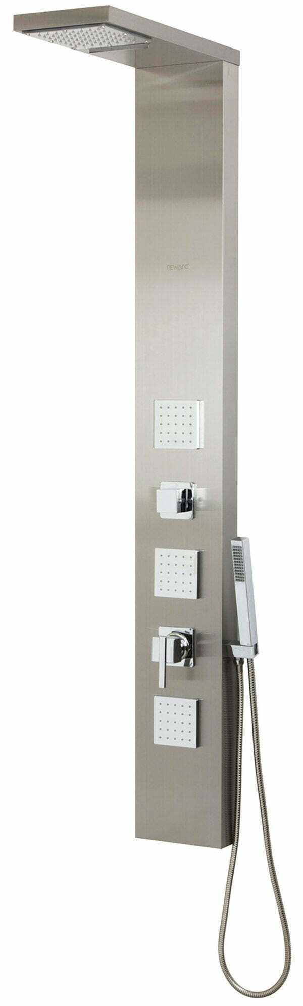 440590 corner duş paneli mat çelik