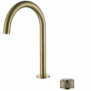 900528-1 step çanak tipi lavabo bataryası mat  gold