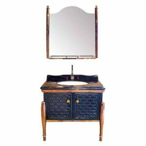 96cm Rose Gold Metal Alt Ve Üst Banyo Ünitesi