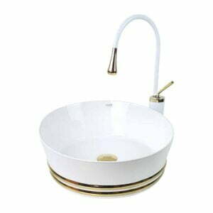 Beyaz Gold Tezgah Üstü Çanak Lavabo GW-893