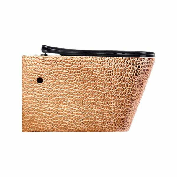 Crocodile Rose Gold & Black Kanalsız Asma Klozet