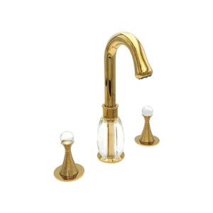 Elegate Kristal Gold Üç Delikli Lavabo Bataryası