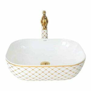 Geometrik Beyaz Altın Çanak Lavabo TR-123