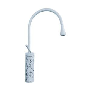 Marble White Chrome Çanak Lavabo Bataryası