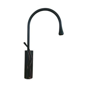 Minimal Siyah Bakır Çanak Lavabo Bataryası