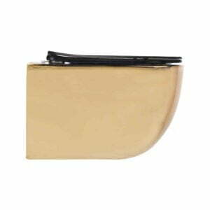 Parlak Altın Siyah Kanalsız Asma Klozet