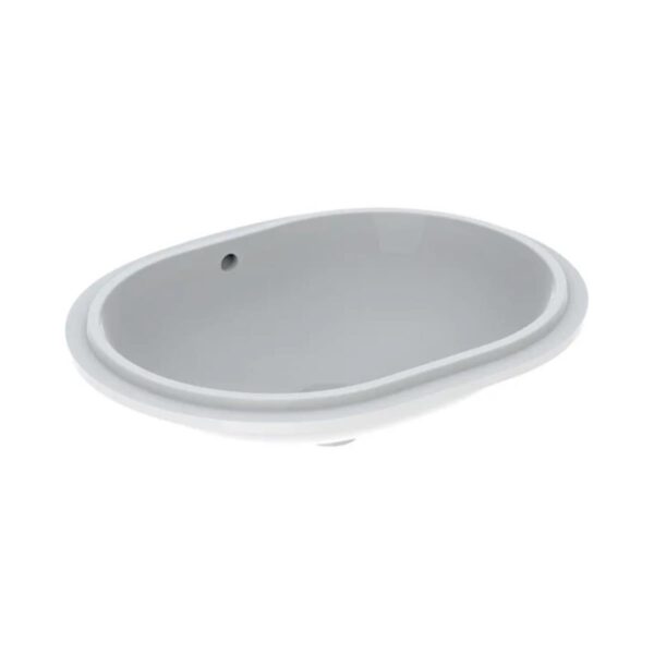 Geberit VariForm Tezgah Altı Lavabo, Eliptik, Taşma Delikli, 55x40 cm