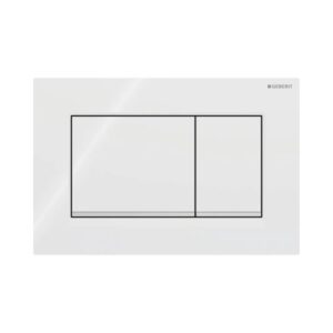 Geberit Kumanda Kapağı Sigma30 - Çift Basmalı - Beyaz / Parlak / Beyaz