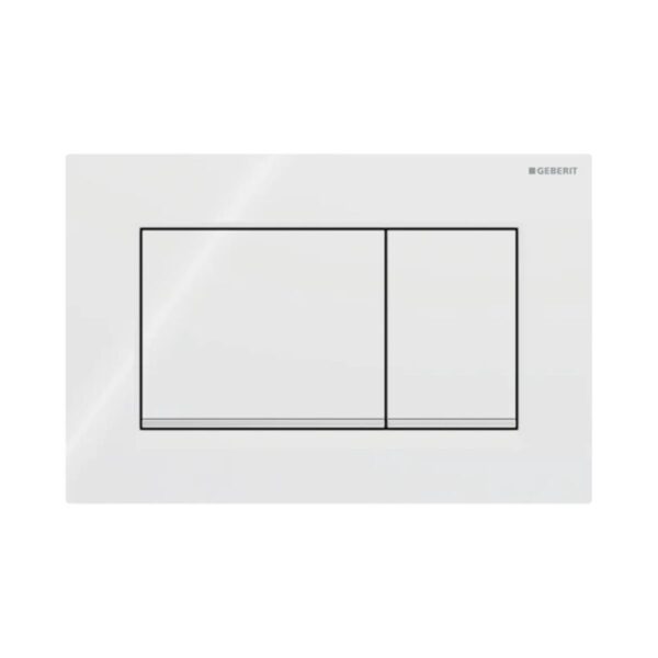 Geberit Kumanda Kapağı Sigma30 - Çift Basmalı - Beyaz / Parlak / Beyaz