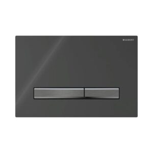 Geberit Kumanda Kapağı Sigma50 - Çift Basmalı - Siyah / Siyah Krom