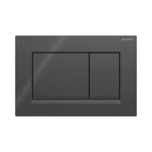 Geberit Kumanda Kapağı Sigma30 - Çift Basmalı - Siyah / Mat Siyah / Siyah