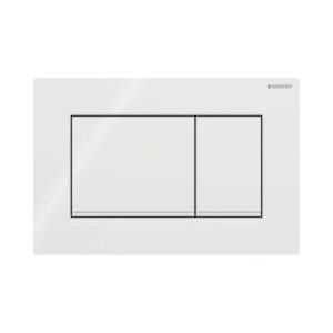 Geberit Kumanda Kapağı Sigma30 - Çift Basmalı - Beyaz / Mat Beyaz / Beyaz