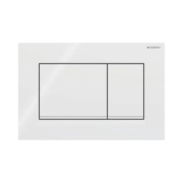 Geberit Kumanda Kapağı Sigma30 - Çift Basmalı - Beyaz / Mat Beyaz / Beyaz