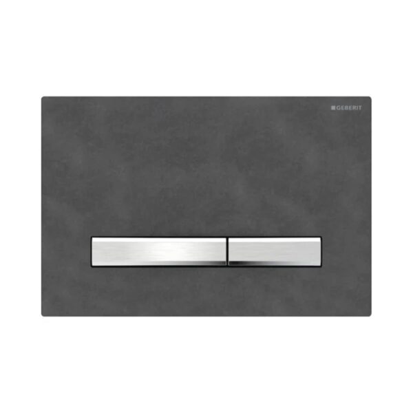Geberit Kumanda Kapağı Sigma50 - Çift Basmalı - Arduvaz / Krom