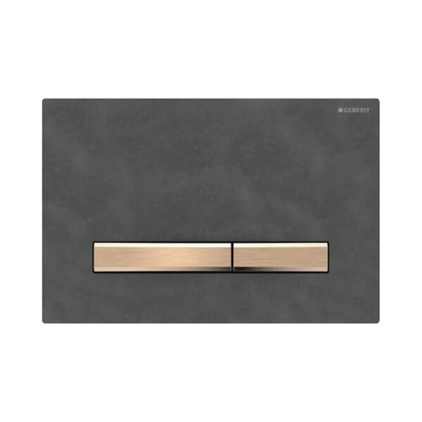 Geberit Kumanda Kapağı Sigma50 - Çift Basmalı - Arduvaz / Bronz
