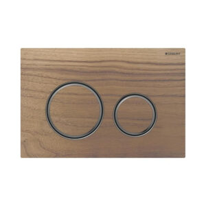 Geberit Kumanda Kapağı Sigma21 - Çift Basmalı - Ahşap/Siyah Krom