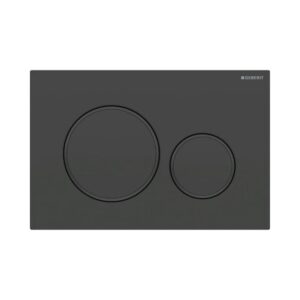 Geberit Kumanda Kapağı Sigma20 - Çift Basmalı - Mat Siyah / Siyah / Mat Siyah