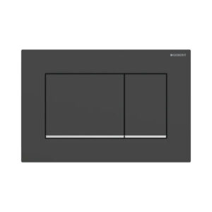 Geberit Kumanda Kapağı Sigma30 - Çift Basmalı - Mat Siyah / Parlak / Mat Siyah