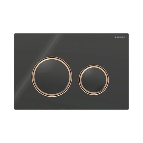 Geberit Kumanda Kapağı Sigma21 - Çift Basmalı - Siyah Cam / Bronz