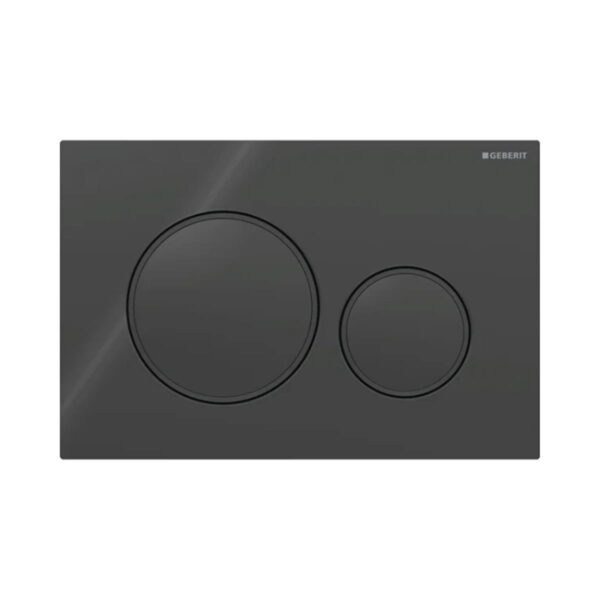 Geberit Kumanda Kapağı Sigma20 - Çift Basmalı - Siyah / Mat Siyah / Siyah