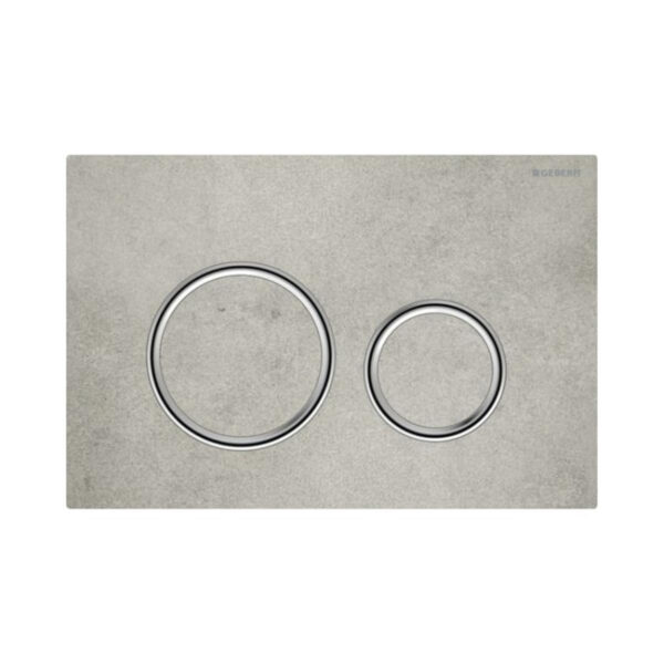 Geberit Kumanda Kapağı Sigma21 - Çift Basmalı - Beton / Krom