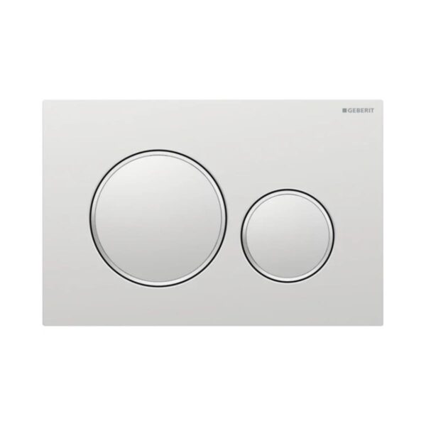 Geberit Kumanda Kapağı Sigma20 - Çift Basmalı - Mat Krom / Parlak / Mat Krom