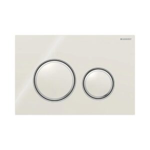 Geberit Kumanda Kapağı Sigma21 - Çift Basmalı - Kum Grisi Cam / Krom