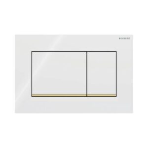 Geberit Kumanda Kapağı Sigma30 - Çift Basmalı - Beyaz / Altın / Beyaz