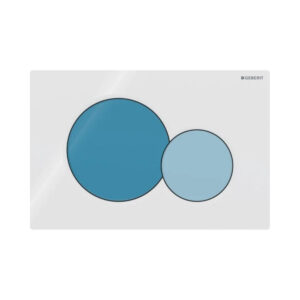 Geberit Kumanda Kapağı Sigma 01 - Çift Basmalı - Koyu Mavi / Açık Mavi