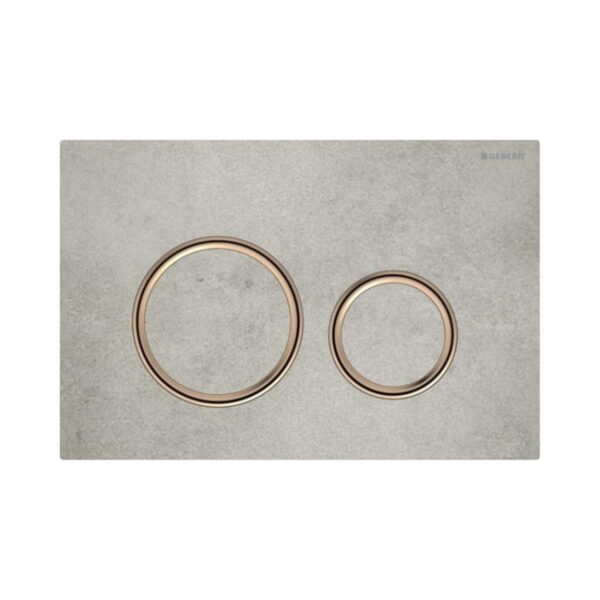 Geberit Kumanda Kapağı Sigma21 - Çift Basmalı - Beton / Bronz