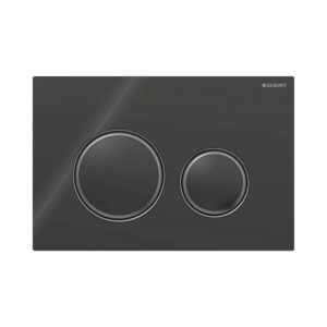 Geberit Kumanda Kapağı Sigma21 - Çift Basmalı - Siyah Cam/Siyah Krom