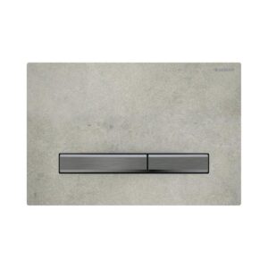 Geberit Kumanda Kapağı Sigma50 - Çift Basmalı - Beton / Siyah Krom