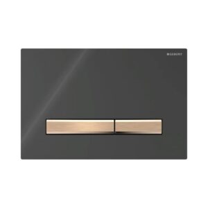 Geberit Kumanda Kapağı Sigma50 - Çift Basmalı - Siyah / Bronz