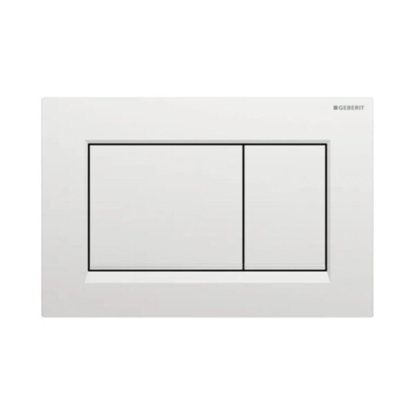 Geberit Kumanda Kapağı Sigma30 - Çift Basmalı - Mat Krom / Parlak / Mat Krom