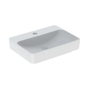 Geberit VariForm Çanak Lavabo, Dikdörtgen ve Batarya Banklı, 60x45 cm (Taşma Deliksiz)