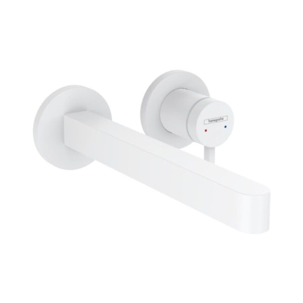 Hansgrohe Finoris Tek kollu Lavabo Bataryası Ankastre Duvara Monte 22,8 cm gaga ile Satin Beyaz