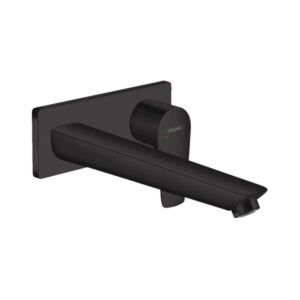 Hansgrohe Talis E Tek kollu lavabo Bataryası Ankastre Duvara Monte, 22.5 cm gaga ile Satin Siyah