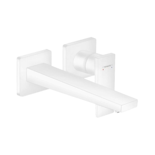 Hansgrohe Metropol Tek kollu lavabo Bataryası çubuk volan, Ankastre Duvara Monte, 22.5 cm gaga ile Satin Beyaz