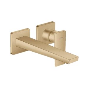 Hansgrohe Metropol Tek kollu lavabo Bataryası çubuk volan, Ankastre Duvara Monte, 22.5 cm gaga ile Mat Bronz