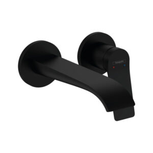 Vivenis Tek kollu lavabo Bataryası Ankastre Duvara Monte 19,2 cm gaga ile Satin Siyah