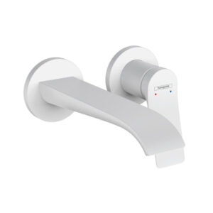 Vivenis Tek kollu lavabo Bataryası Ankastre Duvara Monte 19,2 cm gaga ile Satin Beyaz