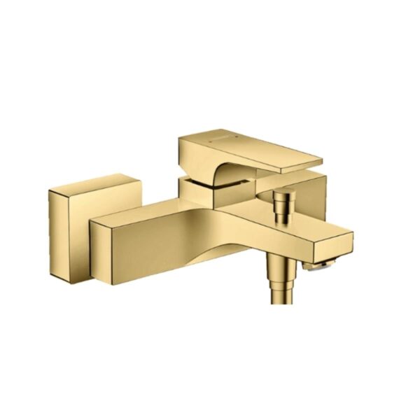 Hansgrohe Metropol Tek kollu banyo Bataryası aplike, çubuk volan ile Parlak Altın Optik