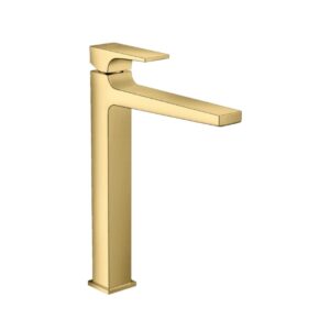 Hansgrohe Metropol Tek kollu lavabo Bataryası 260 çubuk volan, bas- aç gider seti ile, çanak lavabolar için Parlak Altın Optik