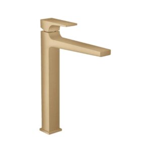 Hansgrohe Metropol Tek kollu lavabo Bataryası 260 çubuk volan, bas- aç gider seti ile, çanak lavabolar için Mat Bronz