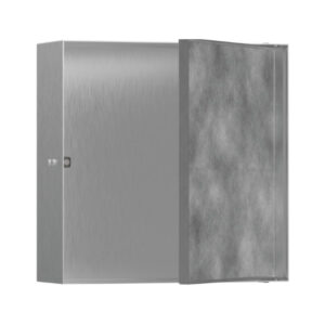 Hansgrohe XtraStoris Rock Duvar nişi seramik kaplanabilir kapak ile 300/300/100 Mat Paslanmaz Çelik