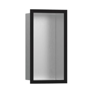 Hansgrohe XtraStoris Individual Duvar nişi Paslanmaz Çelik tasarım çerçeveli 300/150/100 Satin Siyah