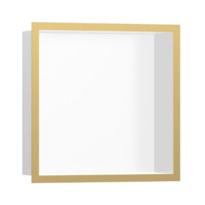 Hansgrohe XtraStoris Individual Duvar nişi Satin Beyaz tasarım çerçeveli 300/300/100 Parlak Altın Optik